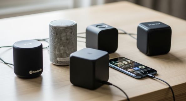Prise en main de mini-enceintes Bluetooth : son correct et autonomie pour petits budgets ?